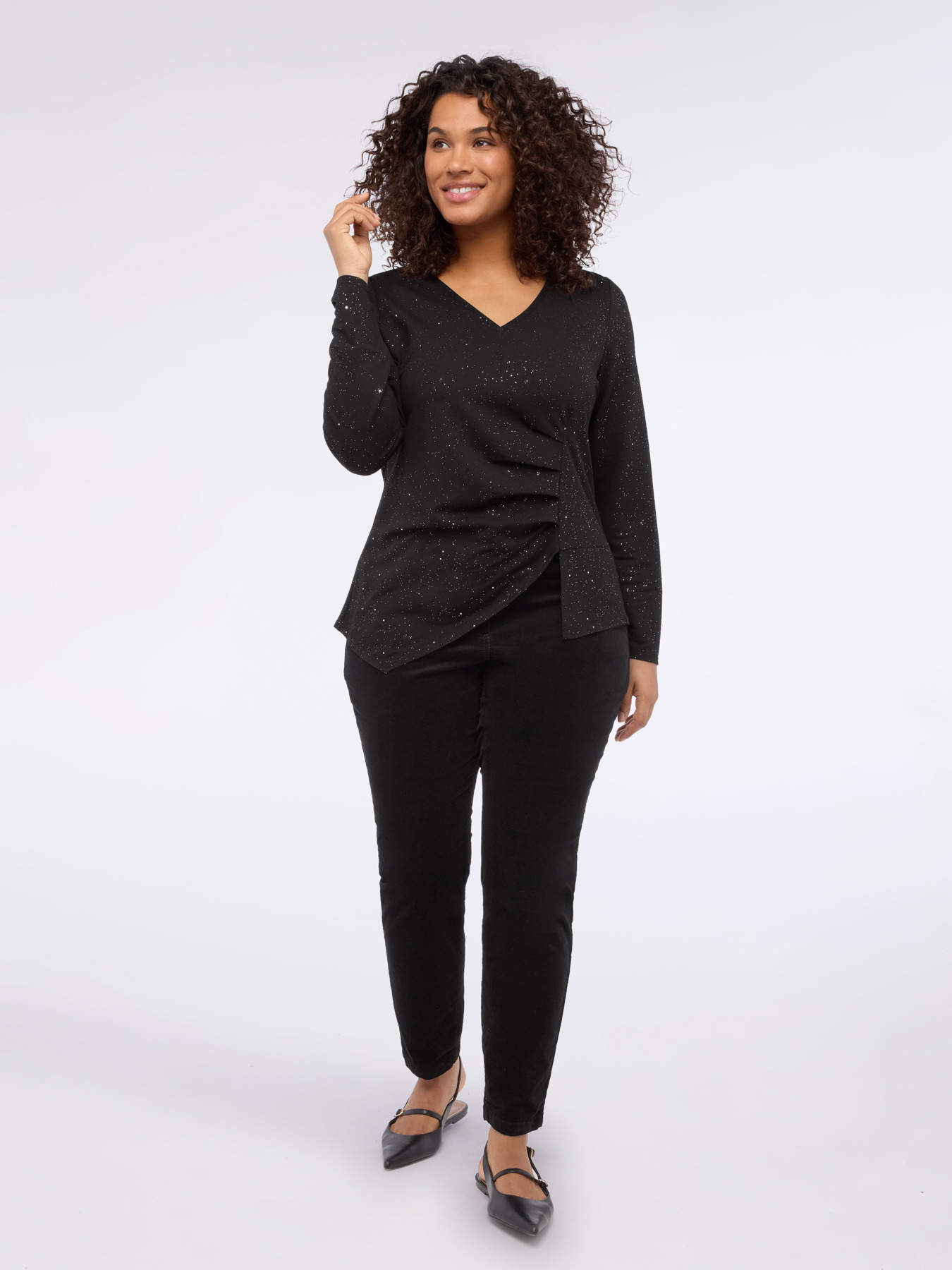 Pantalon skinny en velours image number 0