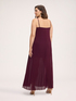 Long pleated georgette dress image number 1