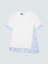 T-shirt in jersey con inserti a righe image number 4