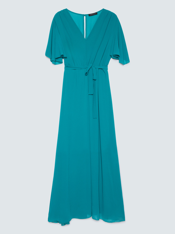 DREAM georgette dress with V-neckline