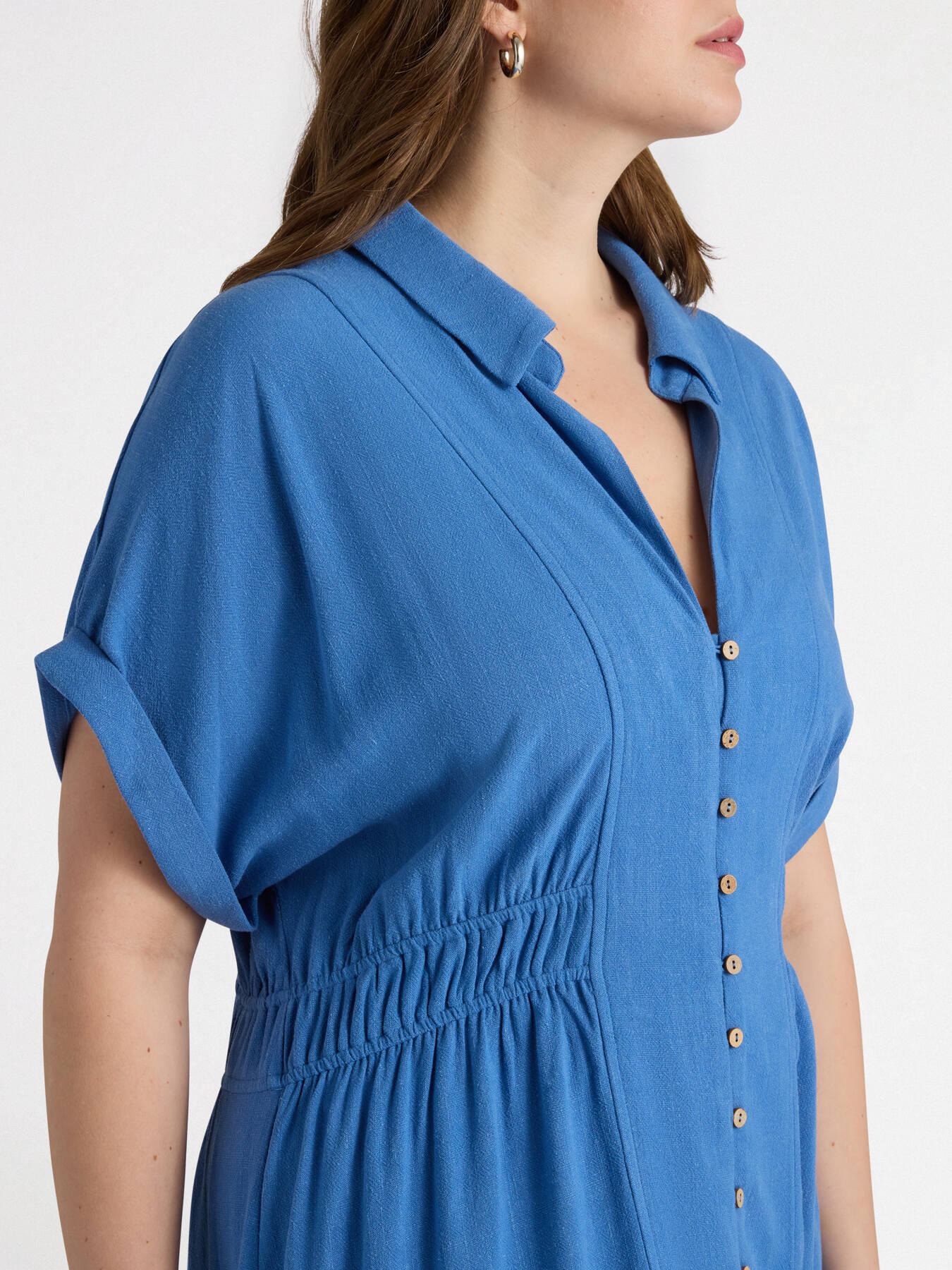 Hemdblusenkleid mit Bund in der Taille image number 2