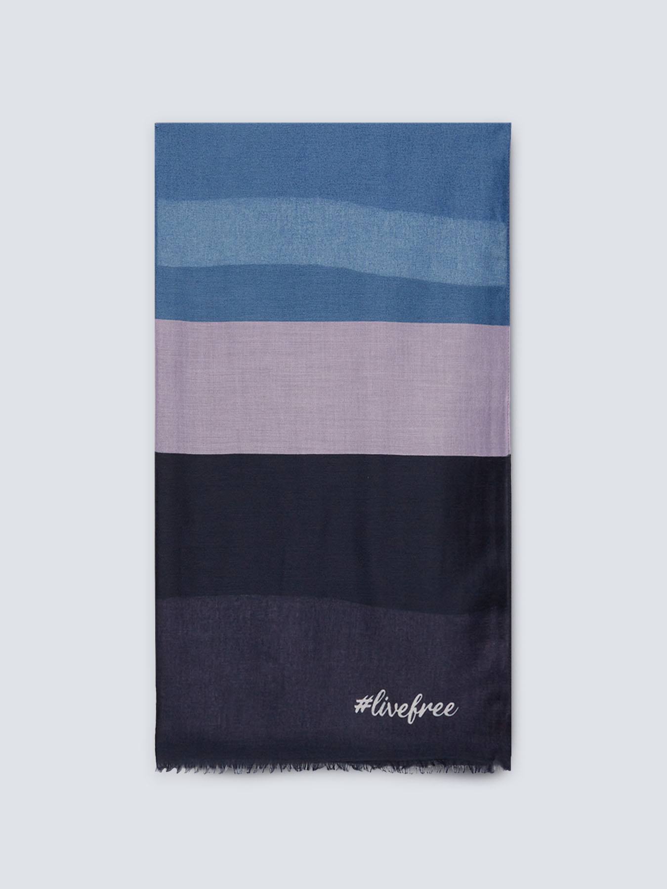 Scarf with jumbo stripes and logo image number 0