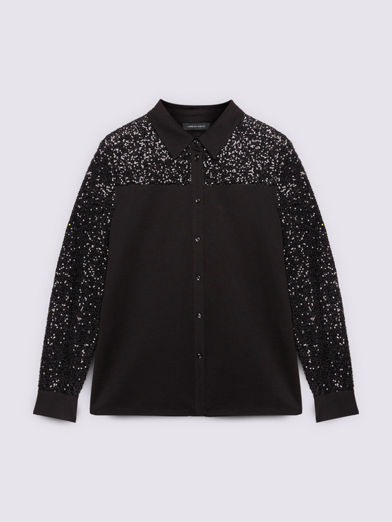 Camisa de felpa con lentejuelas