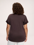 Bi-material T-shirt in satin and jersey image number 1