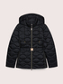 Two-material down jacket with waist belt image number 5