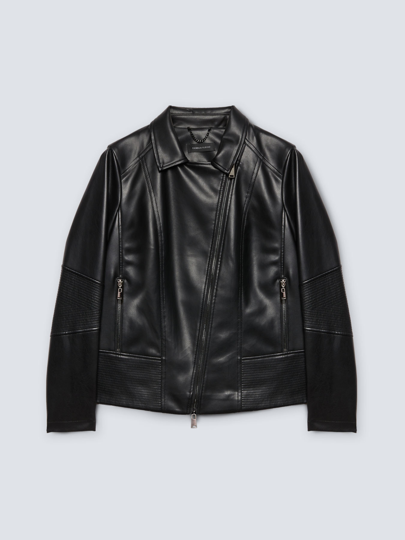 Biker jacket with stitching image number 4