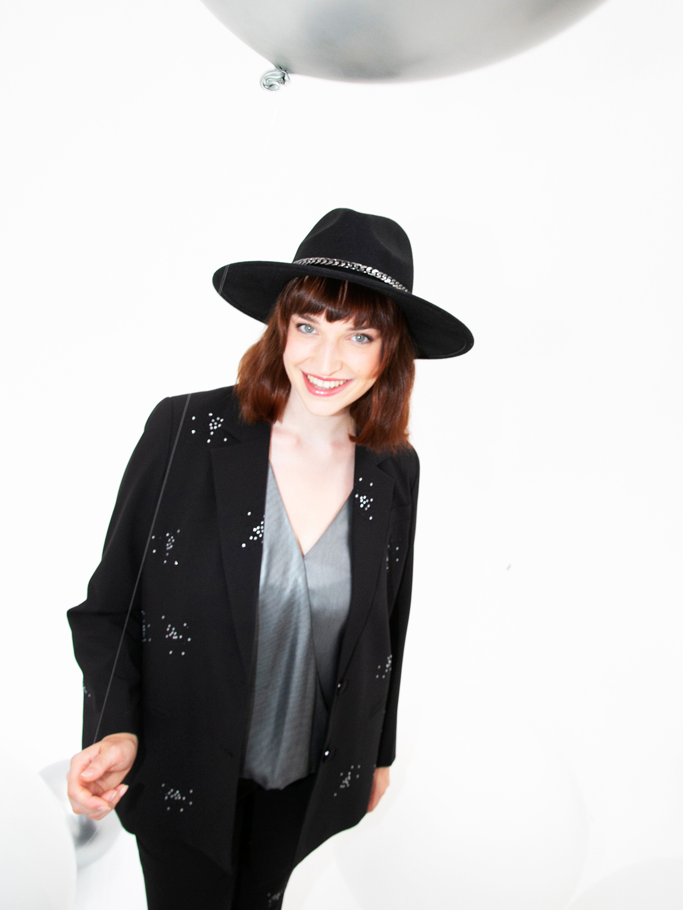 Long blazer with sparkles image number 0