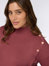 Turtleneck sweater with decorative buttons image number 2