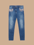 Jeans skinny con frange di cristalli image number 3
