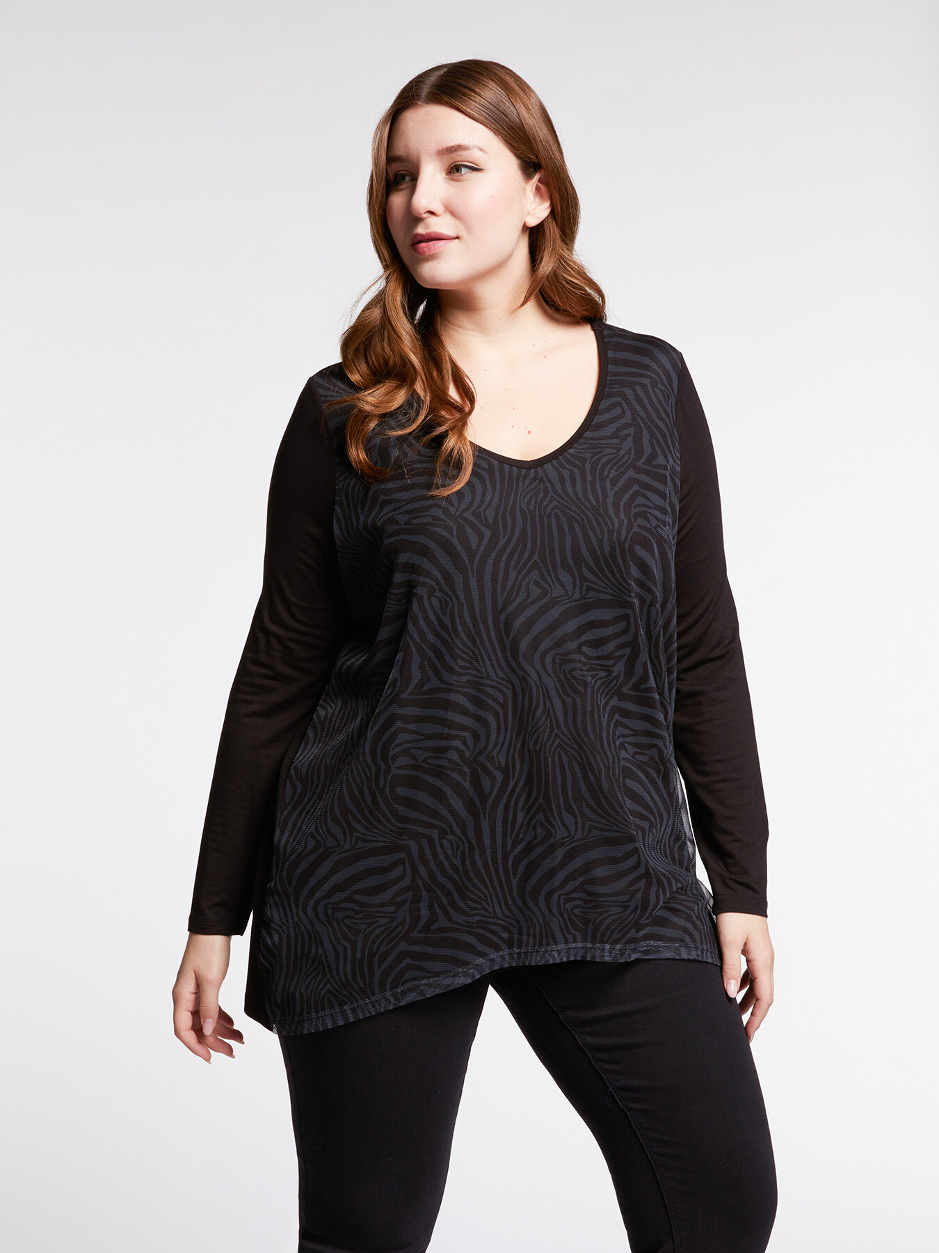 T-Shirt mit T&uuml;ll mit Tiermotiven image number 0