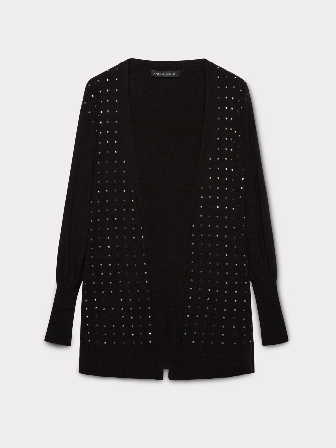 Cardigan con borchie quadrate image number 3