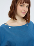 Boat neck blouse in tencel image number 4