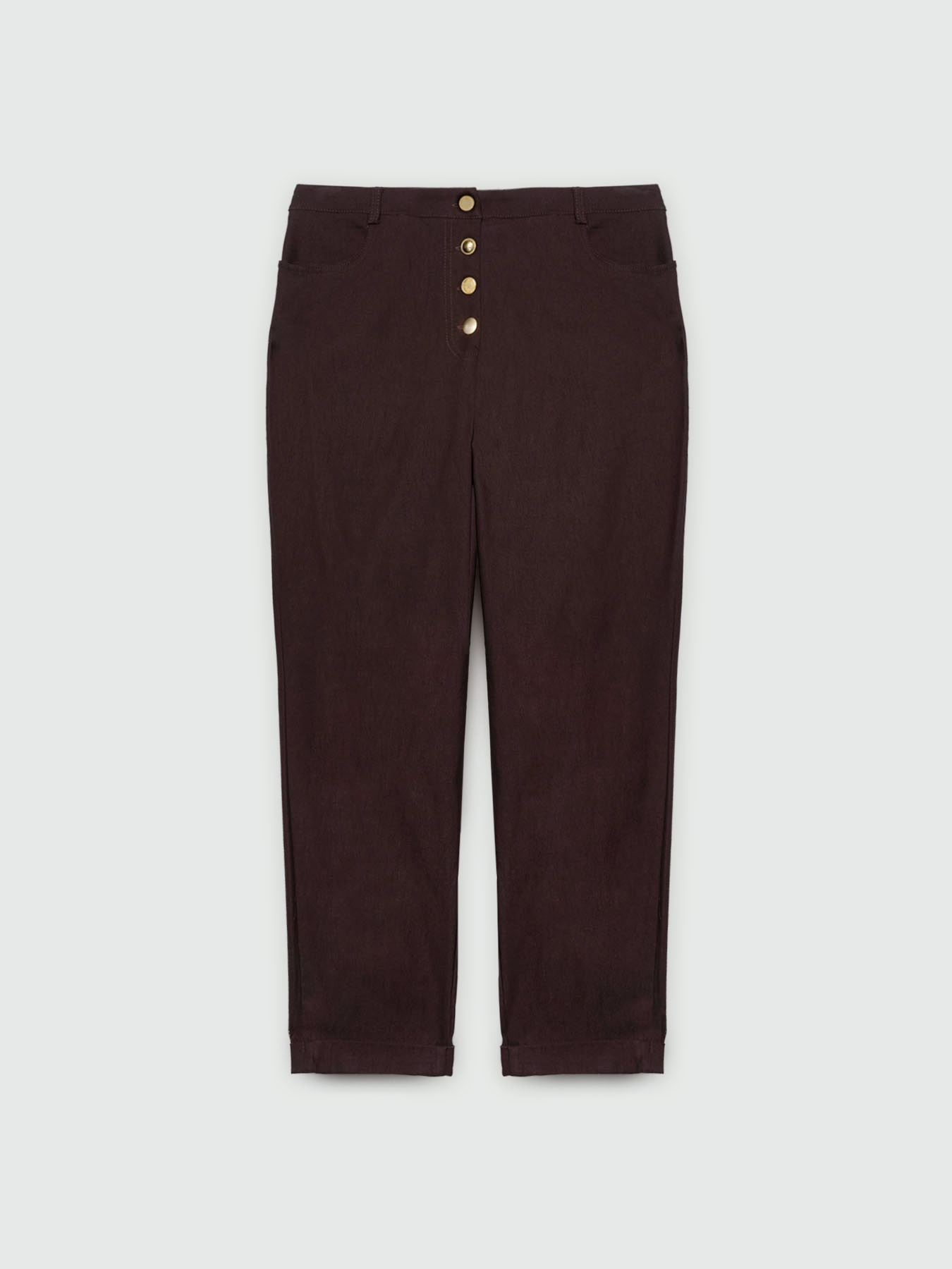 Barrel trousers with buttons image number 4