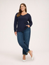V-Ausschnitt-Pullover aus Viskose-Mix image number 2