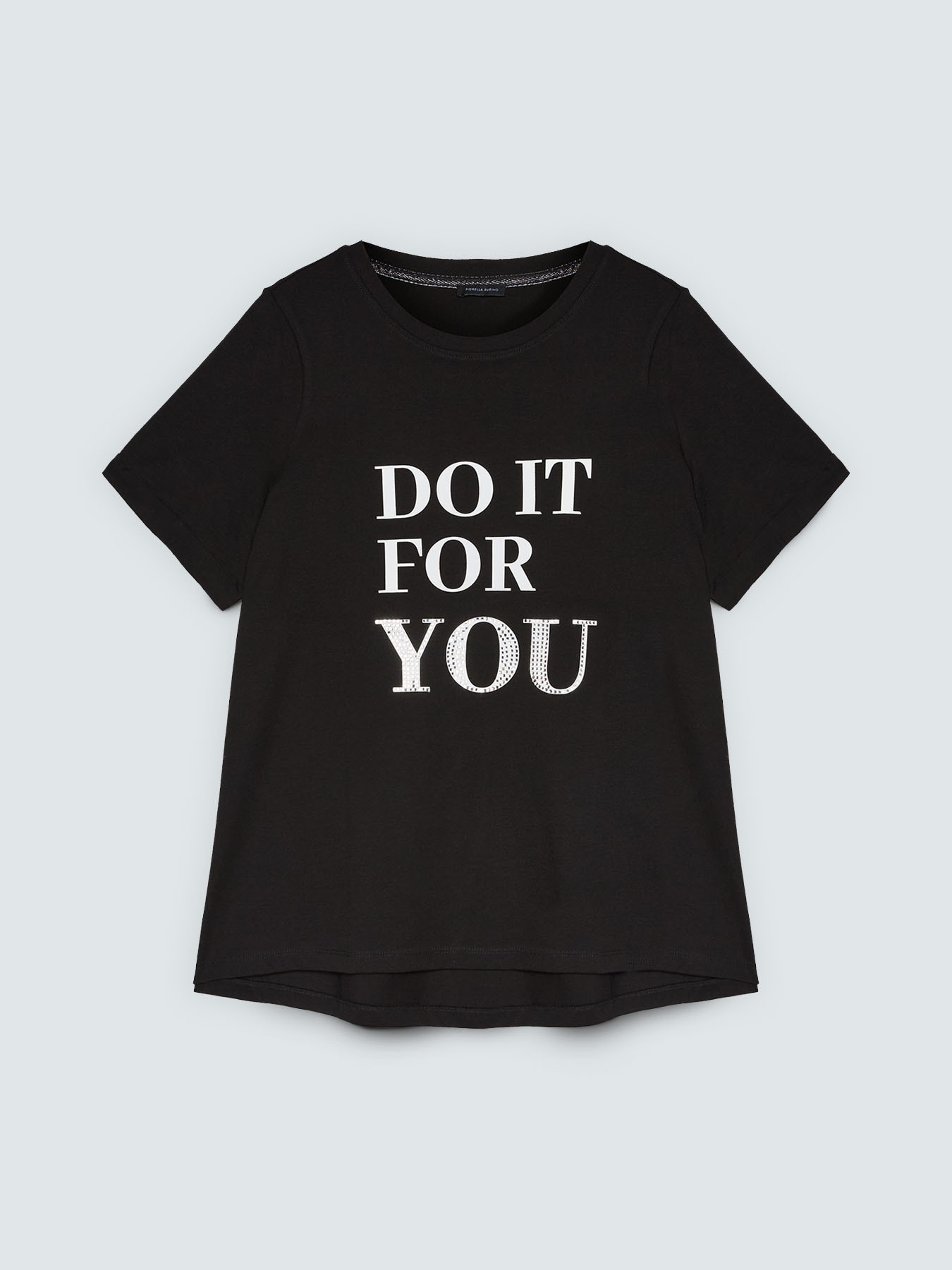 T-Shirt aus Baumwolle mit motivierendem Schriftzug image number 0
