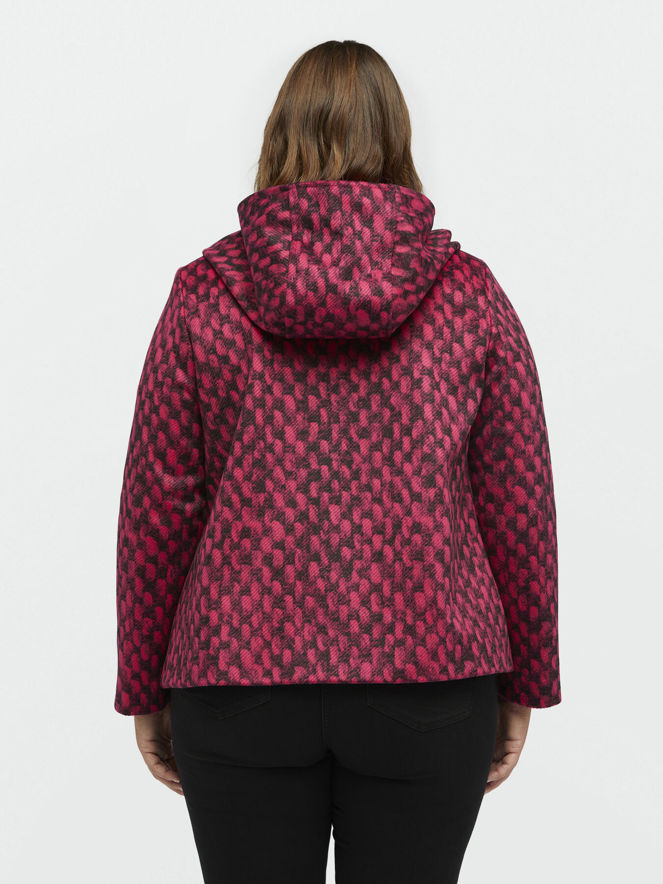 Two-tone winter jacket with hood image number 1