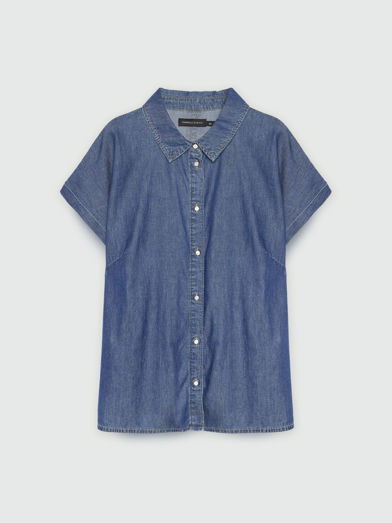 Boxy denim chambray shirt image number 4