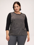 T-shirt bimati&egrave;re en viscose avec imprim&eacute; image number 0