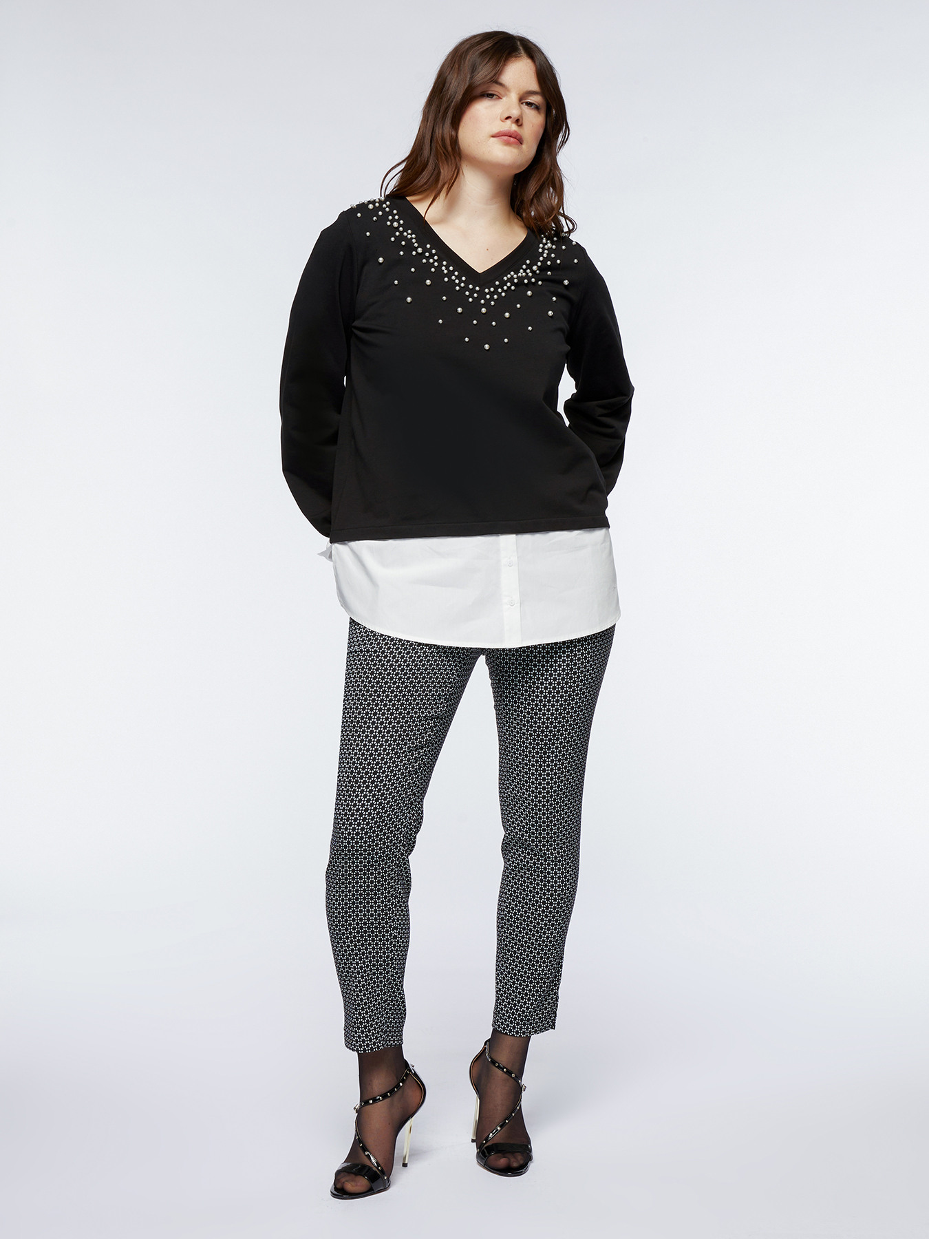 Pantaloni skinny optical image number 3