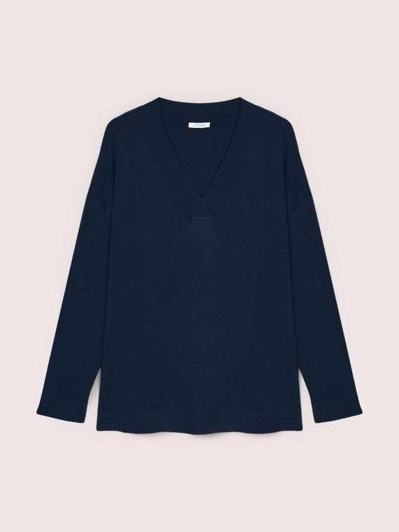 V-neck sweater in viscose blend