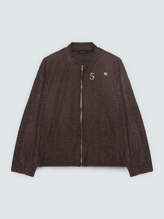 Sudadera bomber con pins