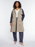 Trench coat with denim sleeves image number 3