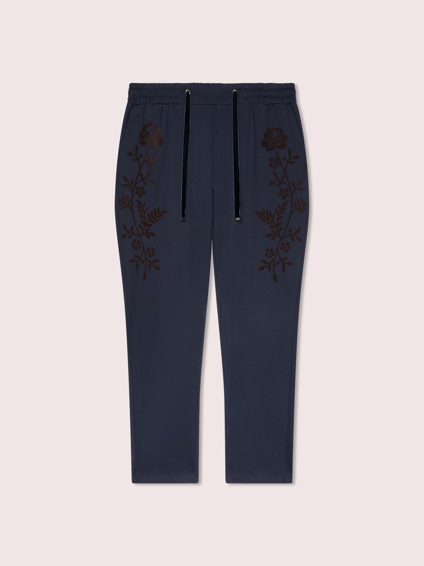 Jersey joggers with flock print image number 4