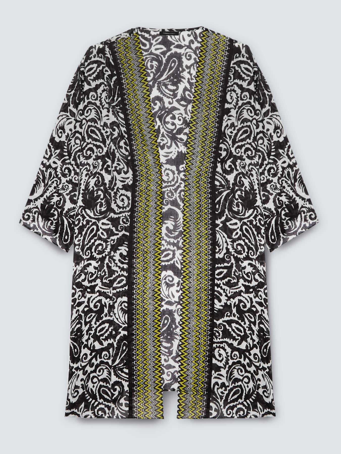 Caftano in voile di cotone stampato image number 3