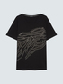 Cotton t-shirt with zebra print hotfix image number 4