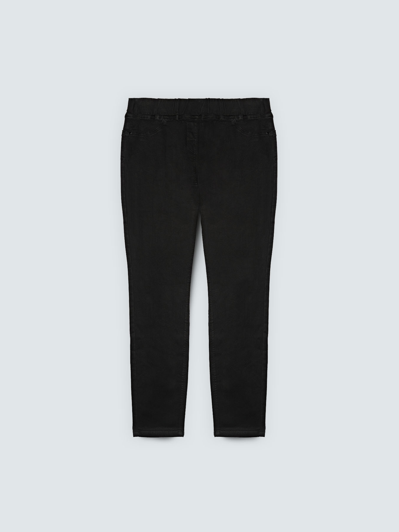 Jeggings tout noir avec taille &eacute;lastiqu&eacute;e image number 4