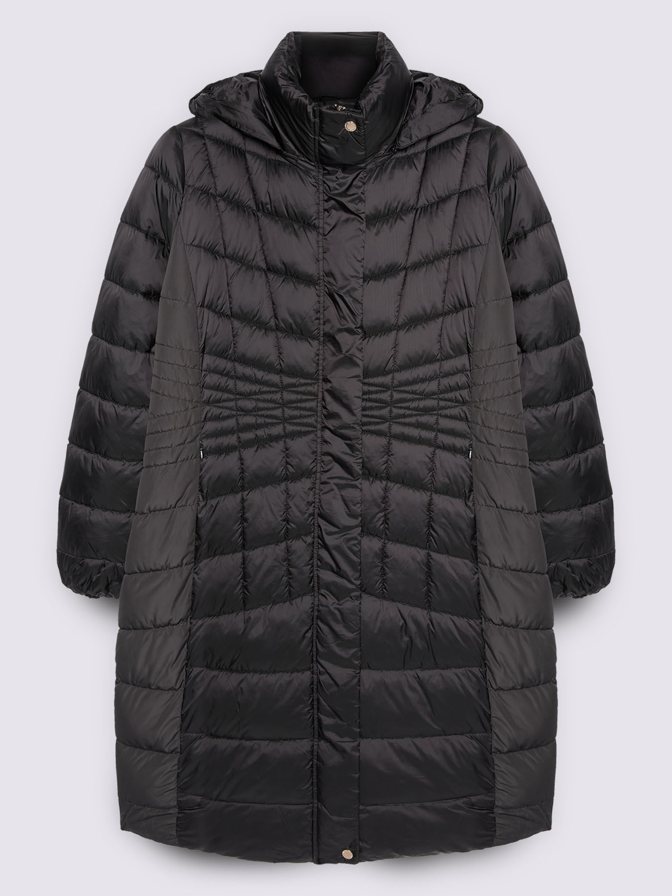 Piumino lungo bimaterico image number 5