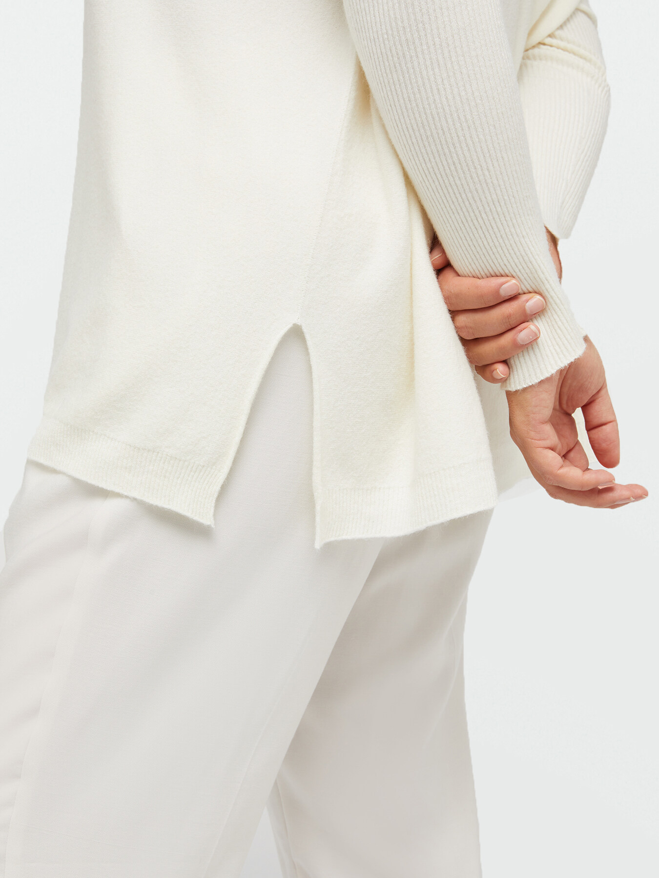 Oversize-Pullover mit gerippten &Auml;rmeln image number 2