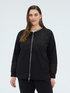 Open sweatshirt with floral embroidery image number 2