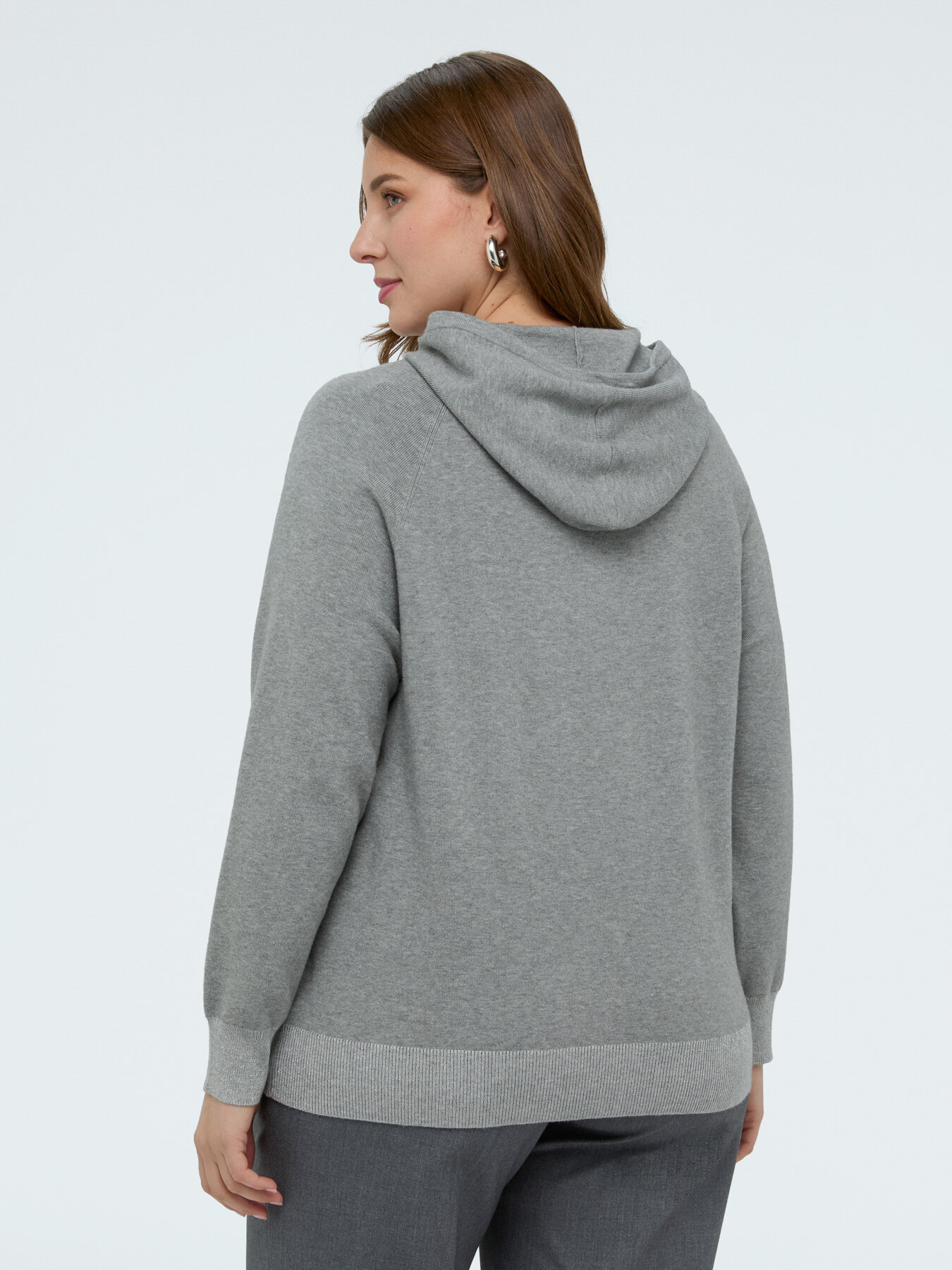 Sweat en maille avec poche d&eacute;cor&eacute;e image number 1