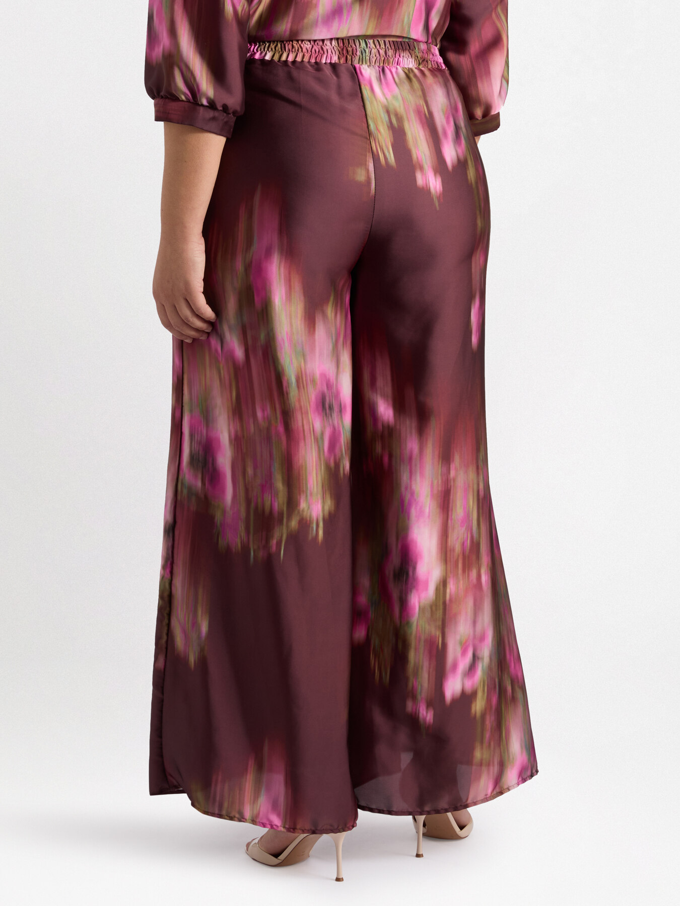 Pantaloni palazzo dalla stampa sfumata image number 1