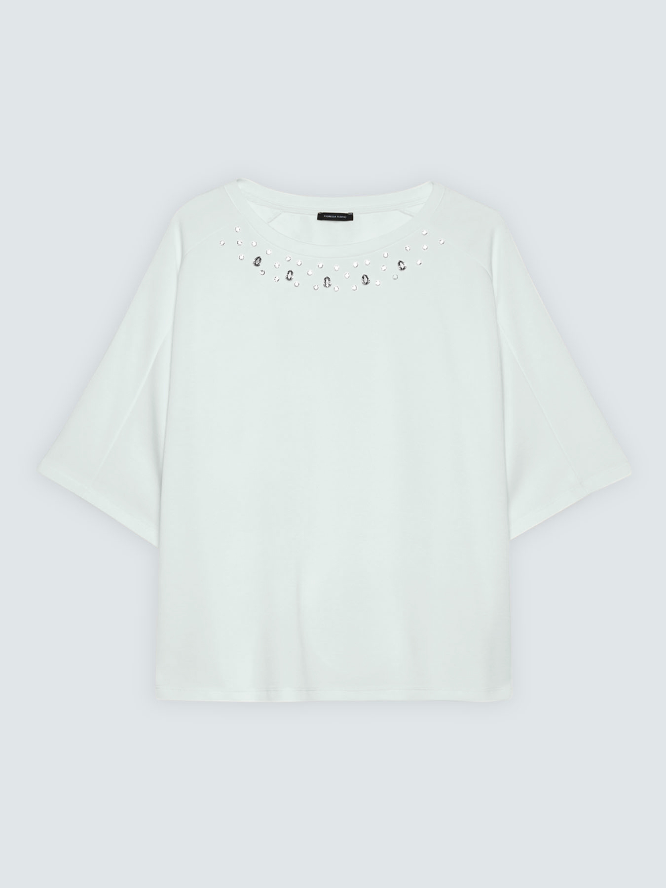 Sweatshirt with neckline embellishments image number 4