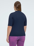 Ribbed knit polo with decorative buttons image number 2