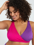 Crossover color block bikini image number 2