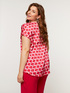 Short-sleeved blouse with geometric print image number 1