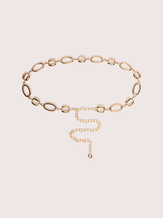 Chain belt with maxi rings