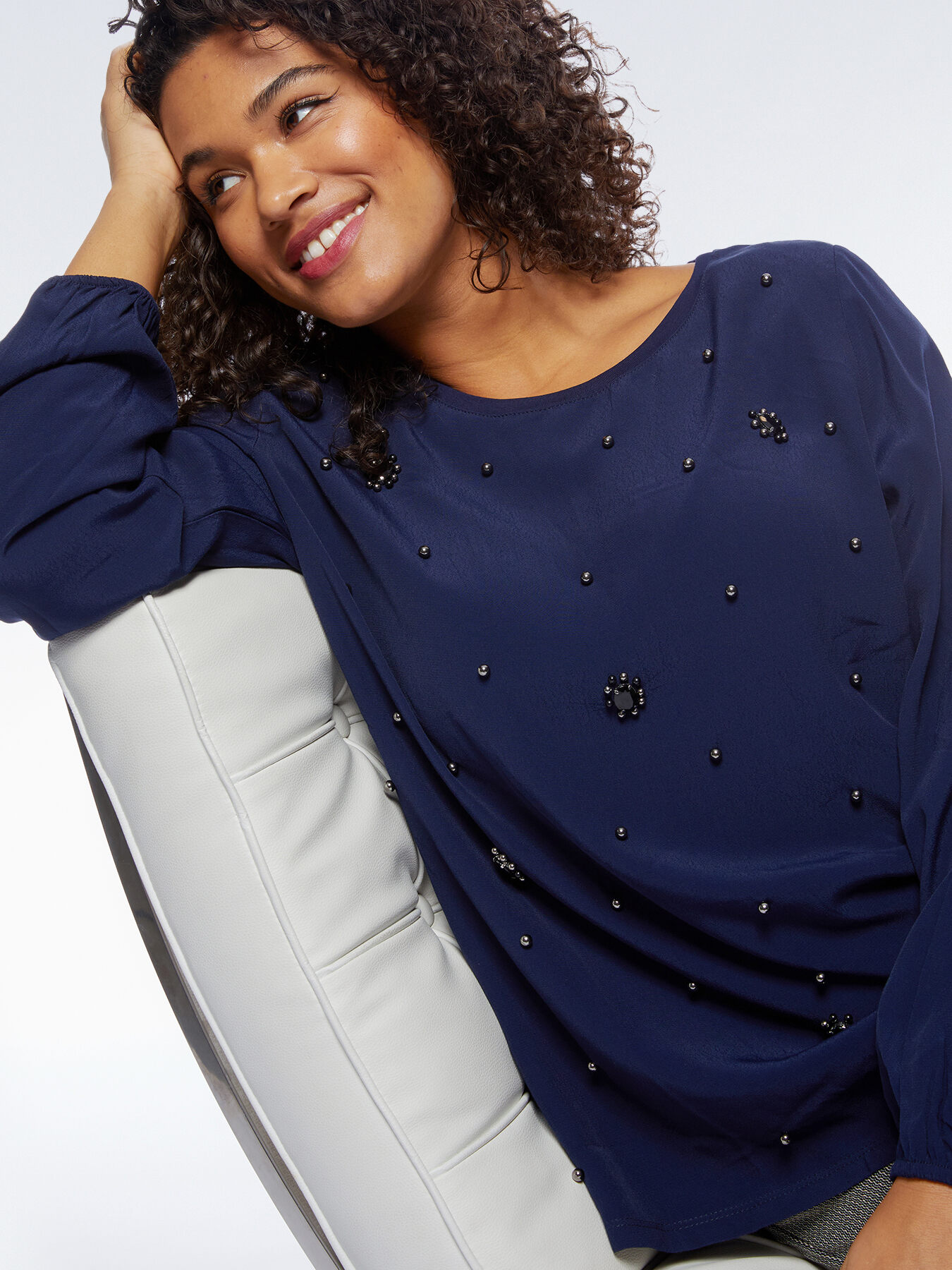 Blouse avec broderie sur le devant image number 2