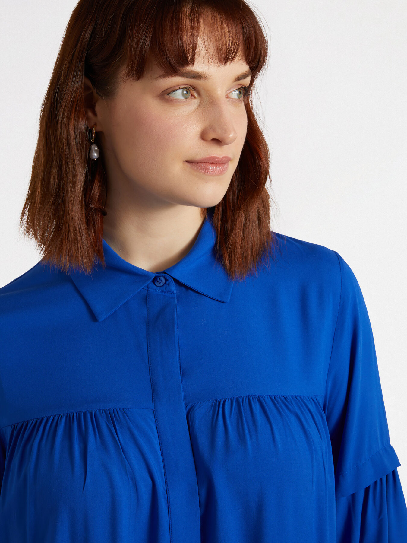 LENZING&trade; ECOVERO&trade; viscose flounced dress image number 3