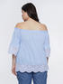 Blusa off shoulders con bordi in pizzo image number 2
