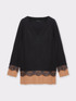 Sweater with lace hem image number 3