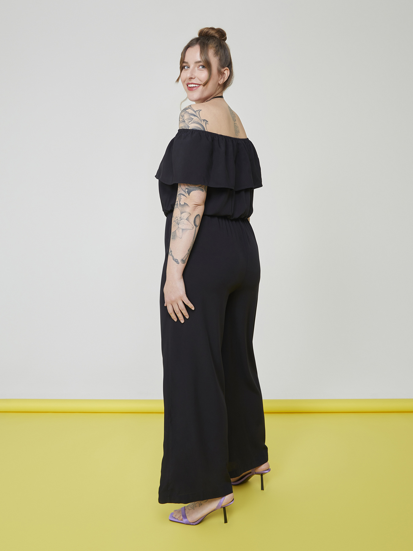 Tuta in viscosa LENZING™ ECOVERO™ con volant image number 6