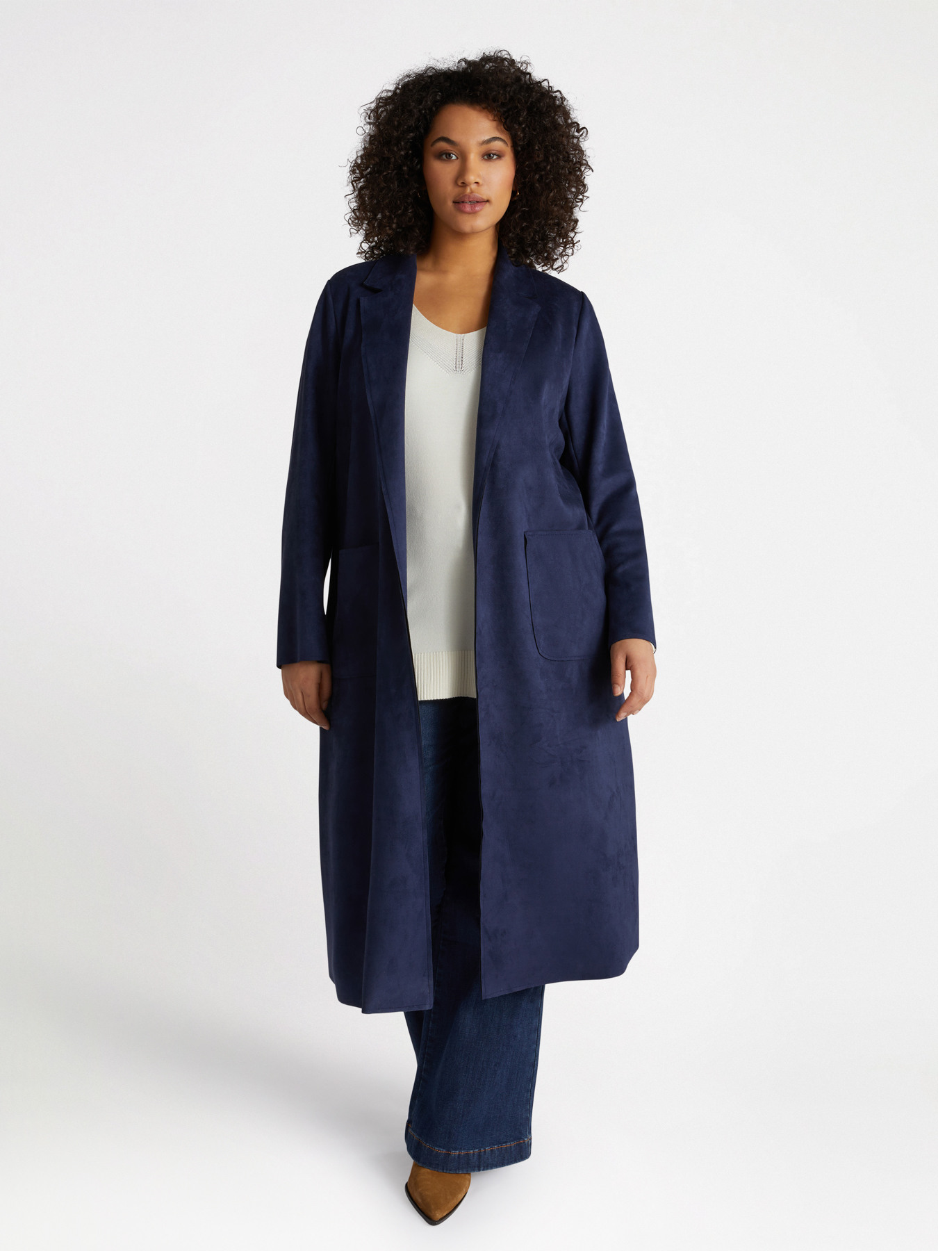 Trench lungo soft touch aperto davanti image number 3