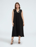 Long V-neck dress image number 0