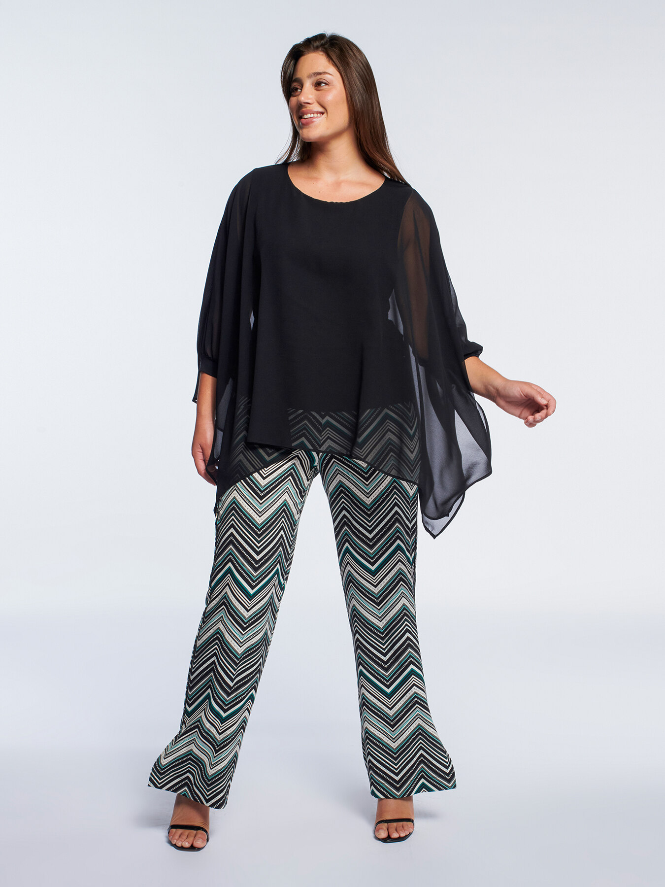Blusa amplia en georgette image number 0