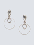 Hoop earrings with crystal image number 0