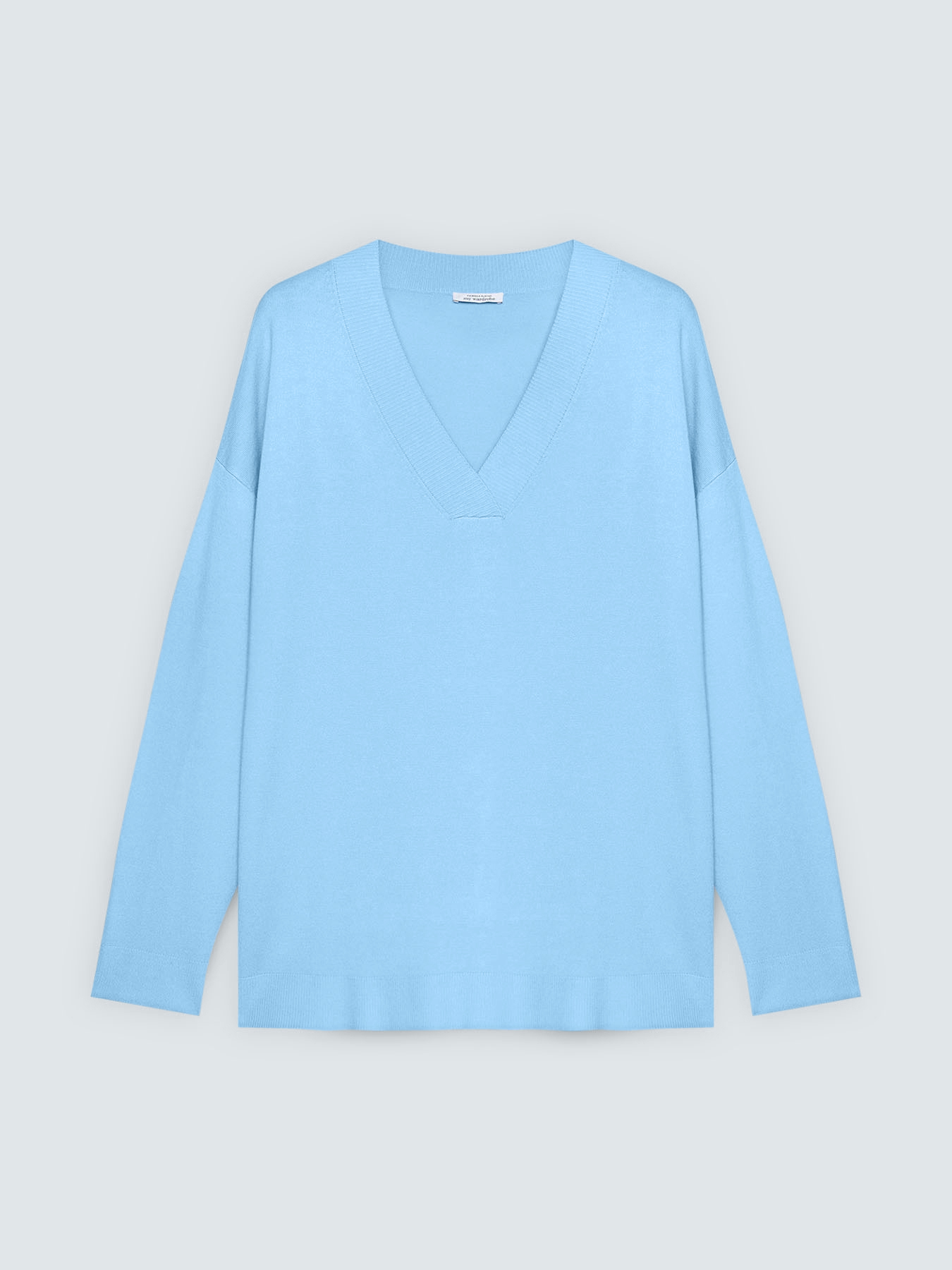 Maglia scollo a V in misto viscosa image number 4